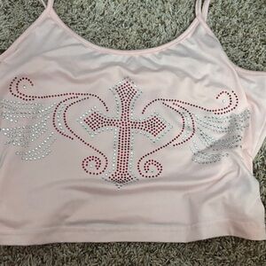 Pink Embellished Women's Top